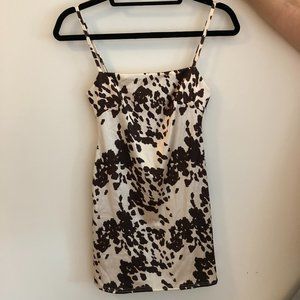 Urban Outfitters Printed Sateen Mini Slip Dress